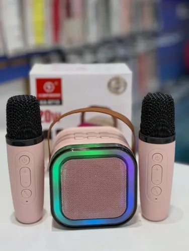 Caixa de Som Karaokê 20w Dois Microfones - Entrega Grátis