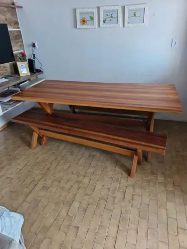 Mesa naval de 2 metros + 2 bancos