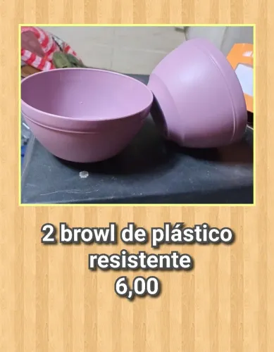 2 Browl plástico Lilás