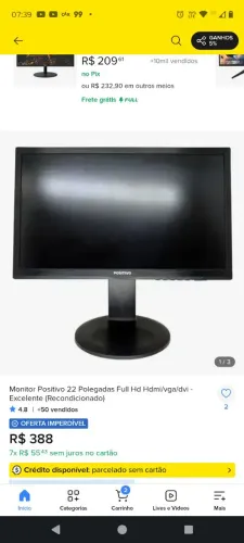 Monitor 22 polegadas