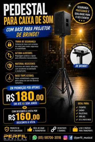 Pedestal para caixa de som com base para projetor de brinde promoção 