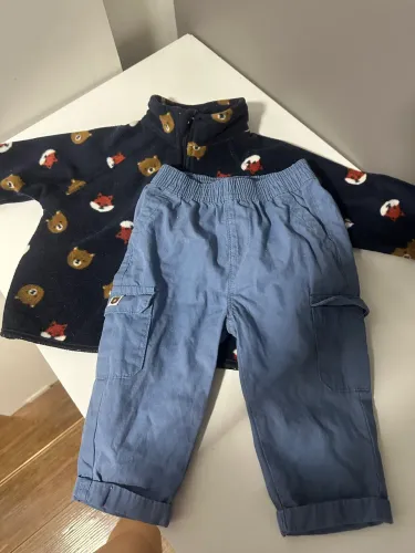 Conjunto calça cargo com jaqueta fleece 