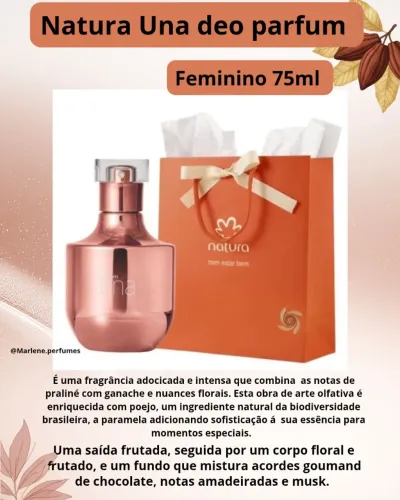 Una natura deo parfum feminino 75ml 