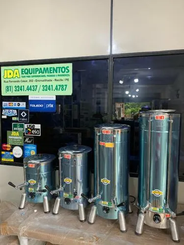 Cafeteira em inox com capacidades de 8 e 10 litros - industrial- varias opções