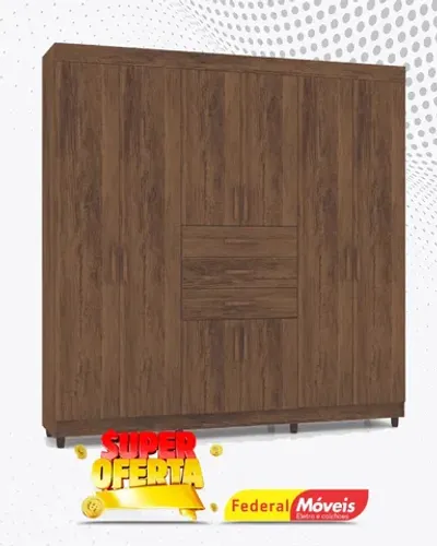 Guarda Roupa Casal 8 Portas 3 Gavetas Super Lindo Novo Fazemos Entrega