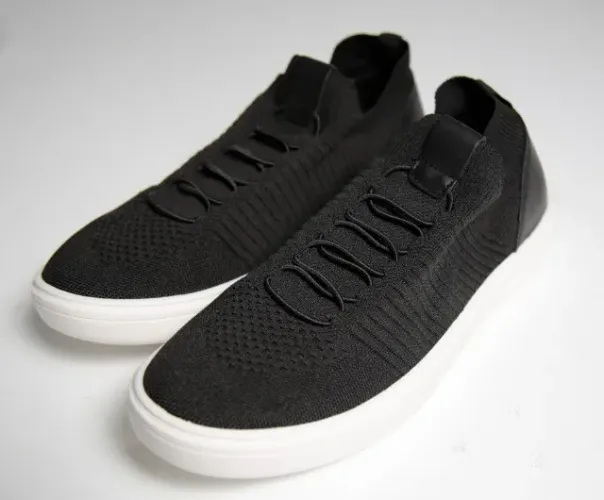 Tênis Masculino Casual Knit New York Preto Calçe Fácil