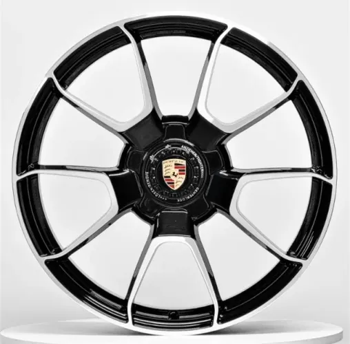 Jogo De Roda Porsche Turbo S P/ Cayenne Preto Diamantado 5x103 - 21x10 e 21x11,5