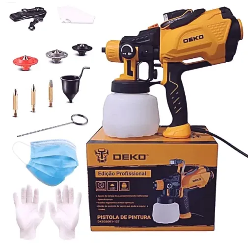 Pistola De Pintura 1.2l 550w 220v Com Led