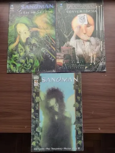 Revistas Sandman Mangá HQ Antigo Editora Globo e Vertigo