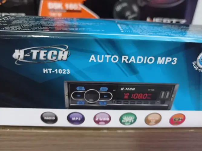 Auto rádio H-Tech Ht -1023 c/ bluetooth USB aux instalado no seu carro 