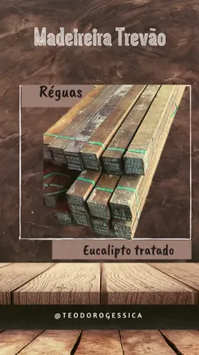 Régua eucalipto tratado serrado