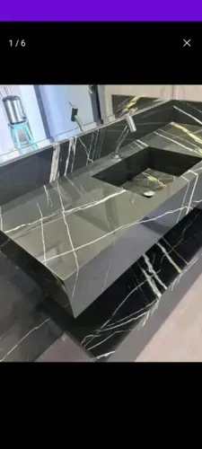 Pias nichos bancadas balcão de porcelanato 