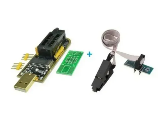 Gravador Ch341a Ch341 + Pinça Soic Soic8 Alicate Jacaré Cabo