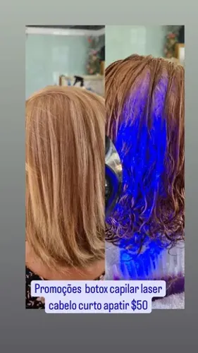 Progressiva laser promoção cabelo curto 
