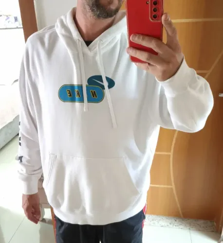 Moletom Nike GG branco.