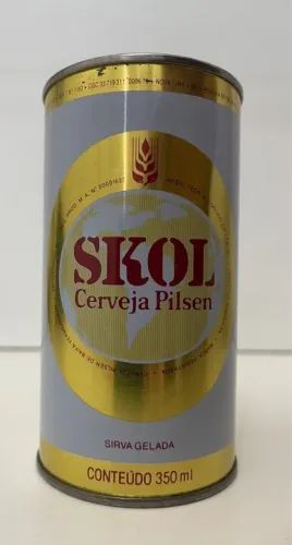 Vendo Lata Flandres Cerveja Skol Antiga Década 70 Metalúrgica Matarazzo.
