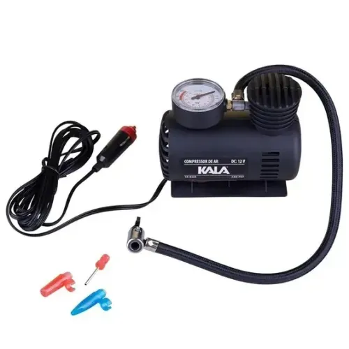 compressor de ar compacto, leve e prático 12v original kala
