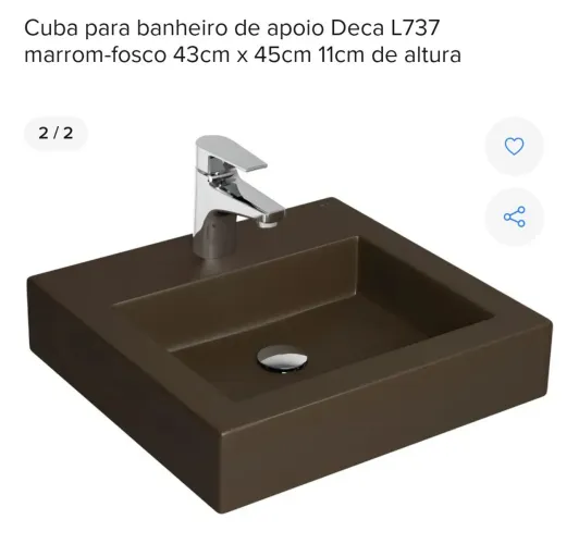 Cuba de apoio Deca L737 marron fosco