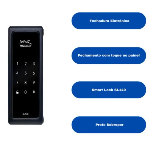Fechadura Lock SL140 Papaiz + Instalação Profissional 