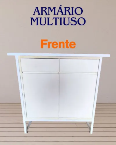 Móvel multiuso branco (checkout)