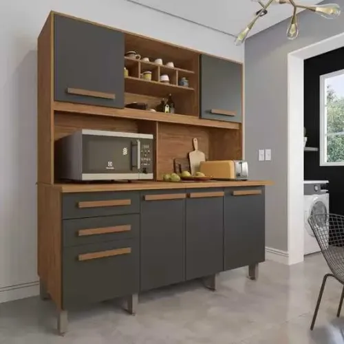 Armário de Cozinha 6 Portas 2 Gavetas 100% MDF Novo