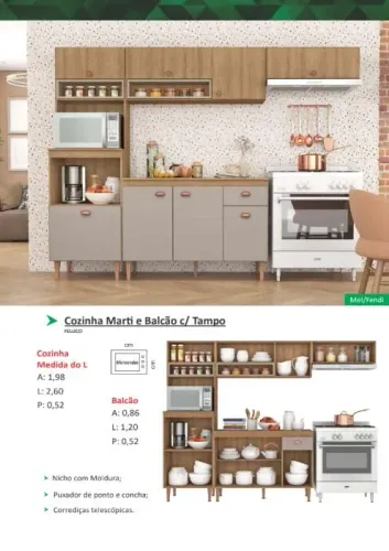 Armário de cozinha de parede