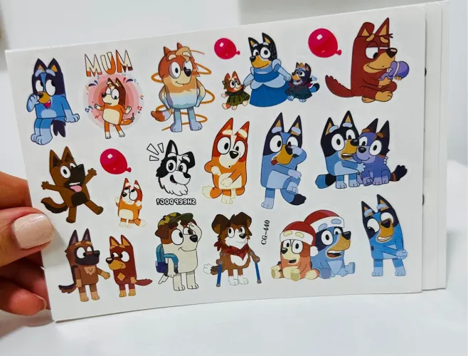Tatuagem Infantil Bluey e Bingo
