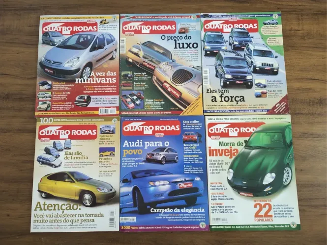 Coleção 12 revistas 2000 Revista Quatro Rodas (4 rodas) Completo