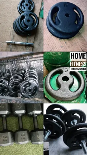 Kit de Halteres e Anilhas para Treino em Casa