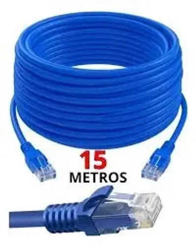 Cabo De Rede Lan Rj45 15 Metros Cat5 Internet