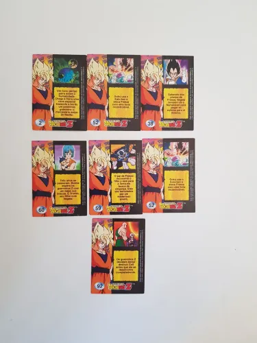 DRAGON BALL Z 7 CARDS ANTIGOS DE COLEÇÃO PERFEITOS