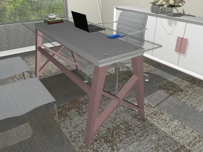 Mesa Santoro Delluxe. Alto Padrão. L174CM X P70cm x A74cm