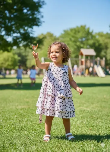Vestido infantil lindo com cinto Tam 3 anos 