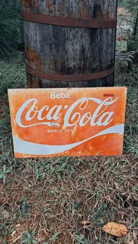 Placa Antiga Coca-Cola "Beba"