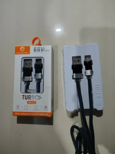 Cabo Usb pra Tipo-C Turbo 66W, 1Metro de cabo E Cabos Reforçado