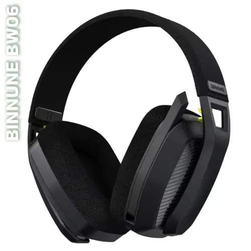 BINNUNE BW06 - Headset Gamer Sem Fio (Wireless/Bluetooth) - PRETO