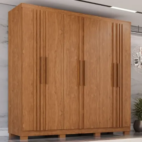 Guarda roupa 100% MDF Ripado 6 Portas 4 Gavetas Novo direto da fabrica