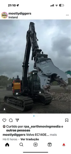 Alicate hidráulico  pulverizador de concreto mandíbulas hardox 