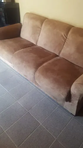 Sofá de 3 lugares em Suede sofá antigo