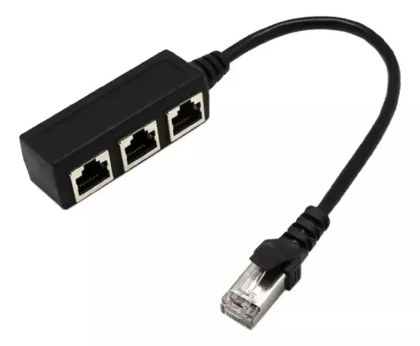 extensor de rede lan ethernet 1 rj45 de 3 portas rj45 giga 1000mps