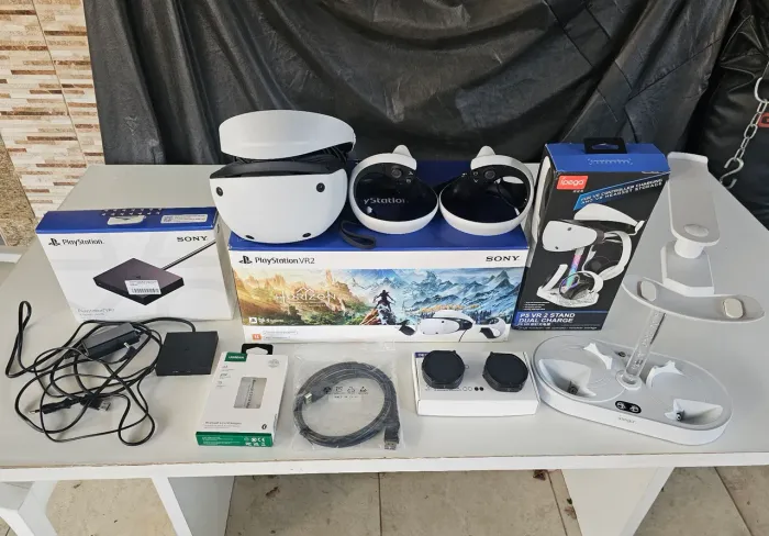 Vendo PSVR2 + Adaptador para PC Sony + Acessórios