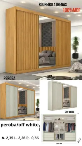 GUARDA ROUPA PORTA DE CORRER MDF