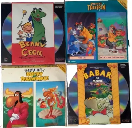 Laser Disc Lacrado Coleção Raro 4 LD de Desenhos