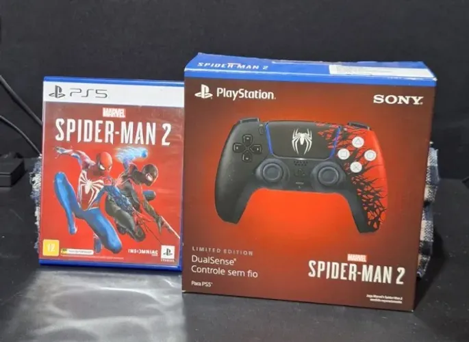Controle Ps5 Dualsense Edição Limitada Spider-man 2. Com o Jogo Spider-Man 2