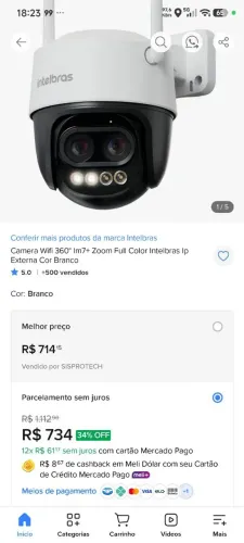 Câmera Intelbras im 7 zoom wi-fi