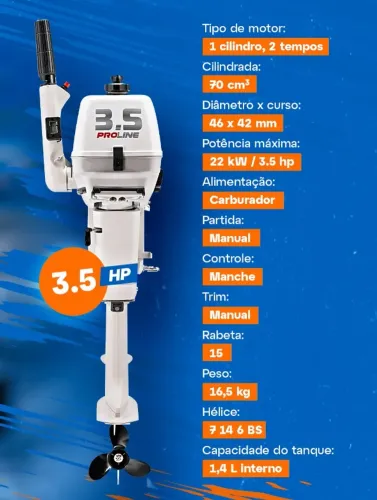 Motor Anmax 3.5hp - Novo
