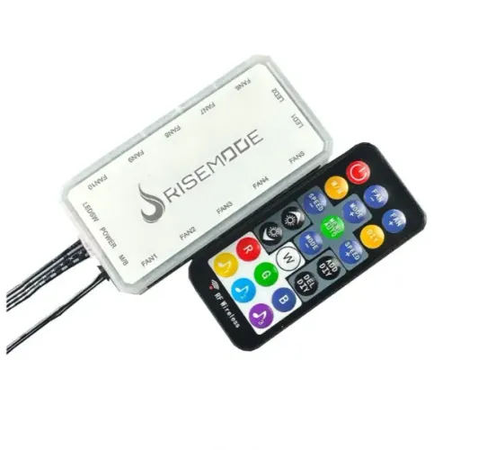 Controladora Gamer Para Cooler Rise Mode Sound, ARGB, 6P, 10 Fans - RM-COS-ARGB