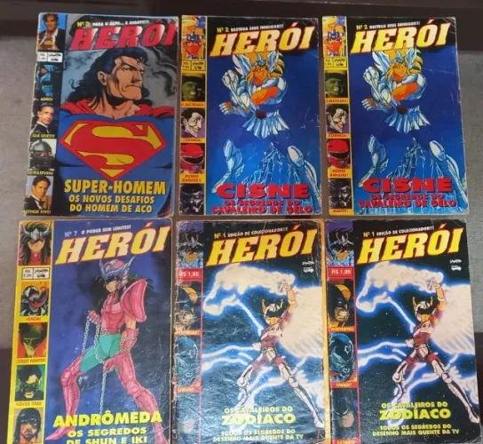 Revistas Herói e Mangás Cavaleiros do Zodíaco