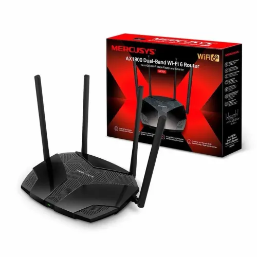 Roteador MR70X Dual BAnd AX1800 da Mercusys Internet Wi-fi 6