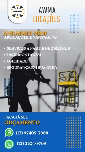 LOCAÇÃO DE ANDAIMES E ESCORAS METALICAS EM SANTOS E REGIÃO